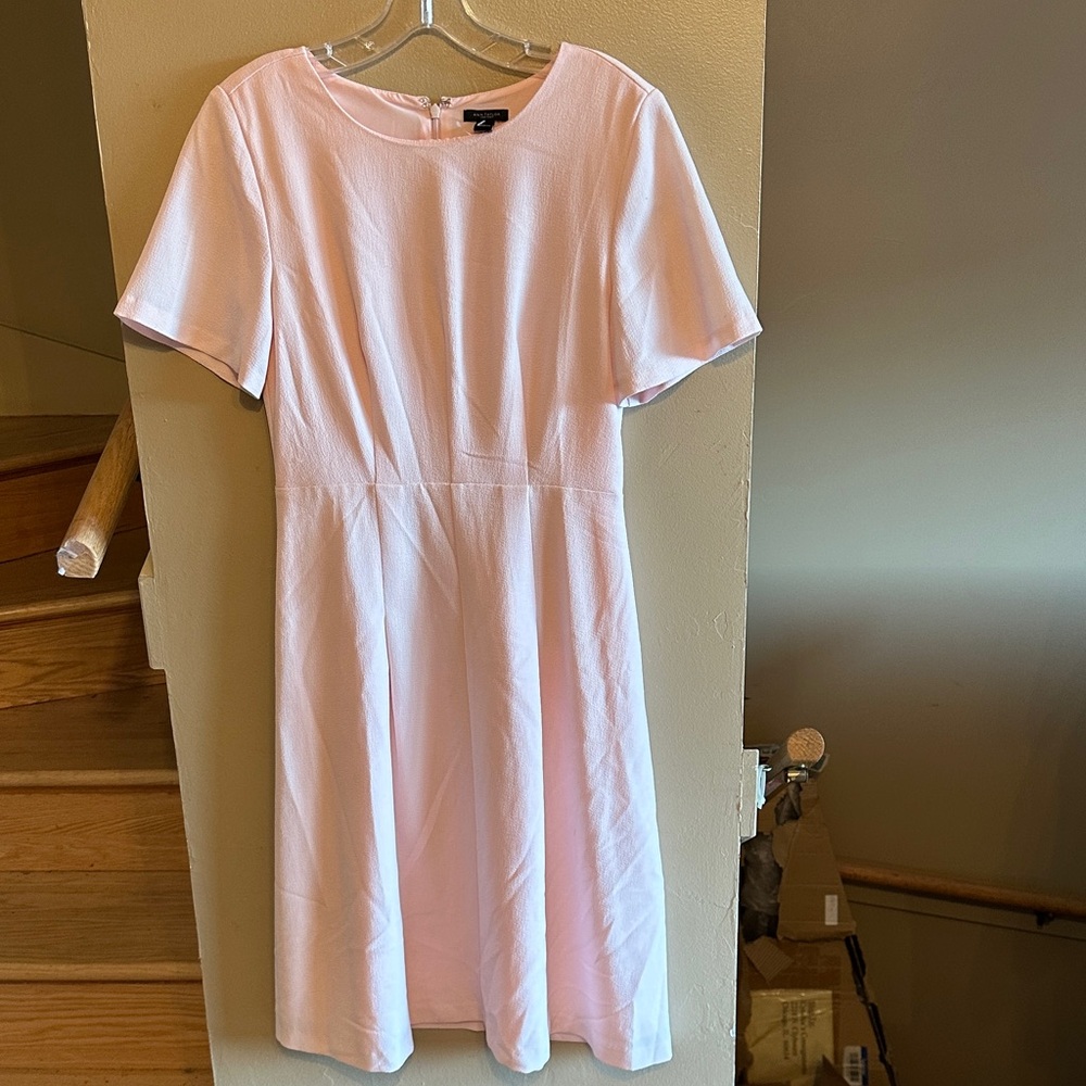 Ann Taylor Factory Light Pink Short Sleeve Dress